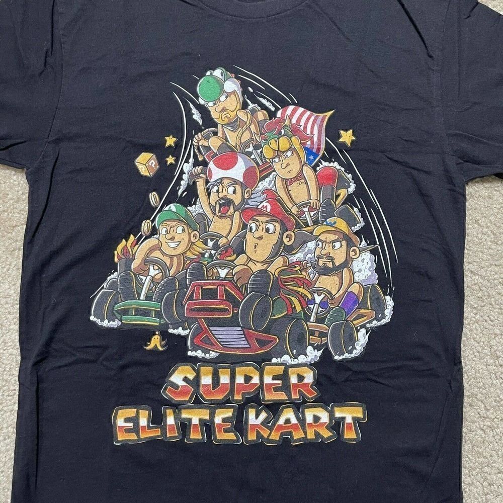 BTE Super Elite Kart Kenny Omega Wrestling NJPW AEW WWE Shirt Size Small Men’s